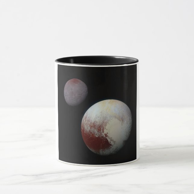 Mug Pluton et Charon 9e ou système solaire Planète nai (Centre)