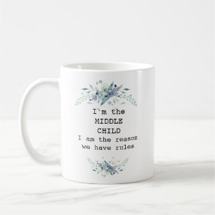 Mug Plutôt bleu floral moyen enfant personnalisé