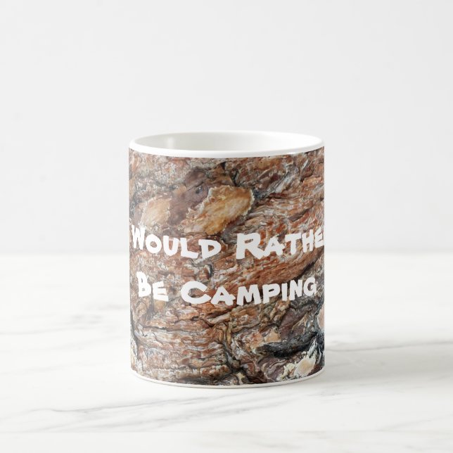 Mug Plutôt Être Camping Bark Photo Rustique (Centre)