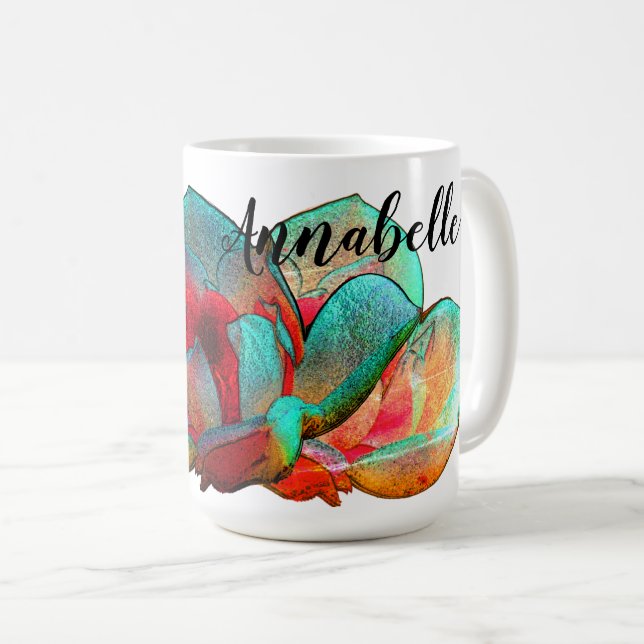 Mug Plutôt nombreuses couleurs fleur magnolia personna (Devant droit)