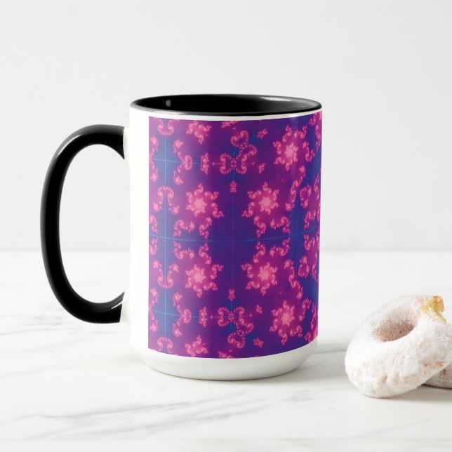 Mug Pneus ronds Mandela roses et violets (Avec donut)