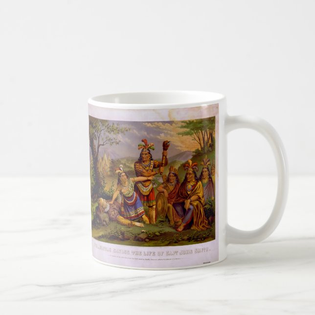Mug Pocahontas sauvant la vie de capitaine John Smith (Droite)