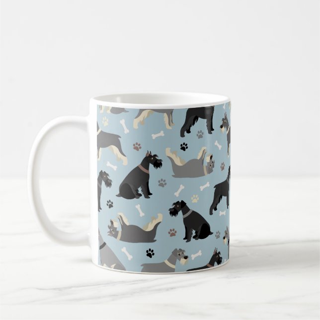 Mug Poches et os Schnauzer (Gauche)