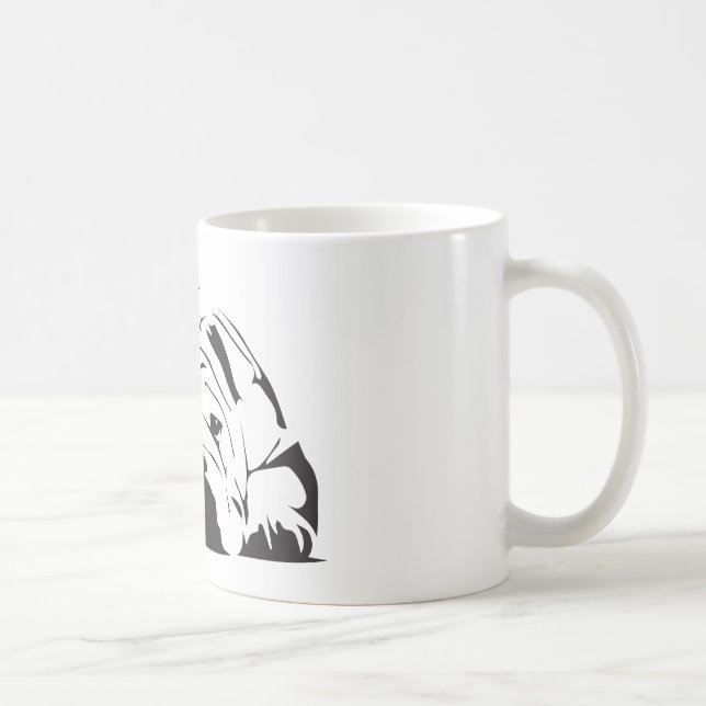 Mug Pochoir britannique de bouledogue (Droite)