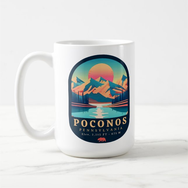 Mug Pocono Mountains Pennsylvanie Souvenirs Vintages (Gauche)