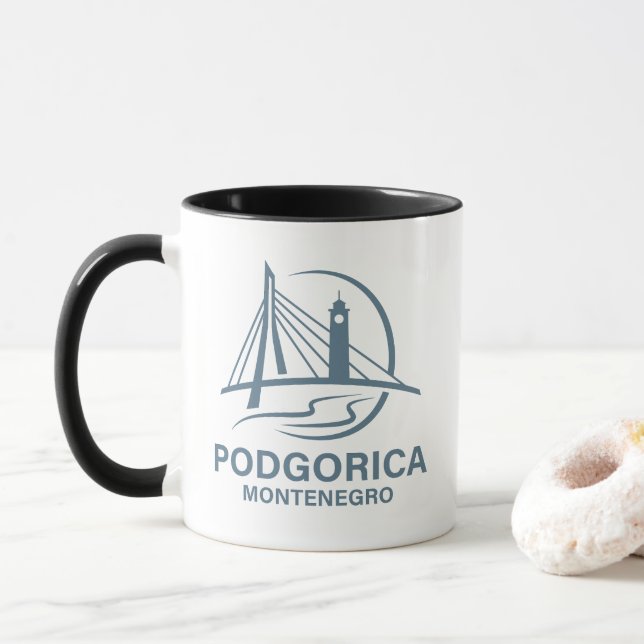 Mug Podgorica Monténégro Europe (Avec donut)