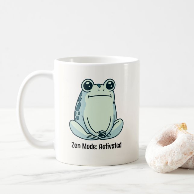Mug Poêle, Refroidissement, Grenouille à Méditer Zen (Avec donut)