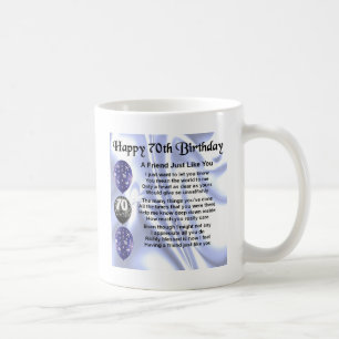 Mug Poème d'ami - soixante-dixième anniversaire