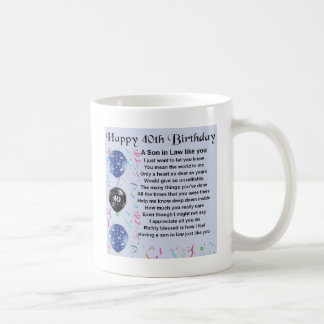 Mug Poème de beau-fils - quarantième conception