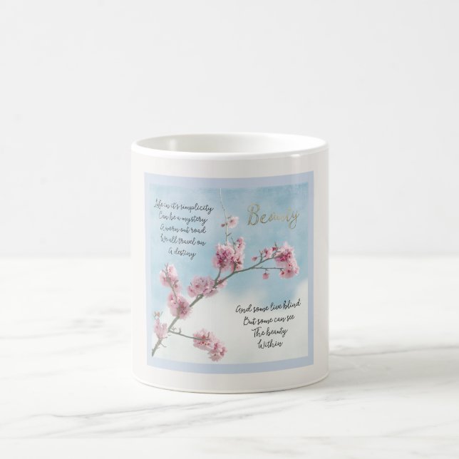 Mug Poème de beauté (écrit par moi & photographié par  (Centre)