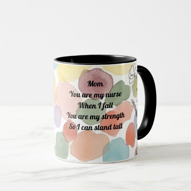 Mug Poème de la Fête des Mères (Devant droit)