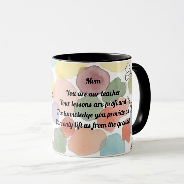 Mug Poème de la Fête des Mères (Devant droit)