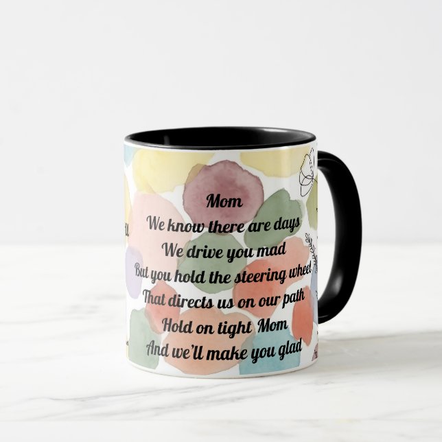 Mug Poème de la Fête des Mères (Devant droit)