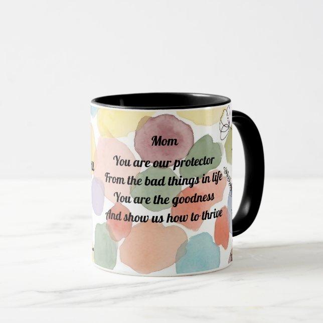 Mug Poème de la Fête des Mères (Devant droit)