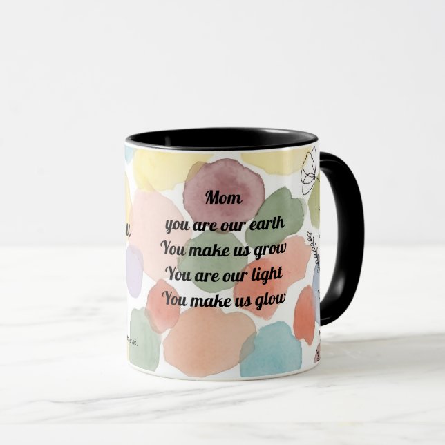Mug Poème de la Fête des Mères (Devant droit)