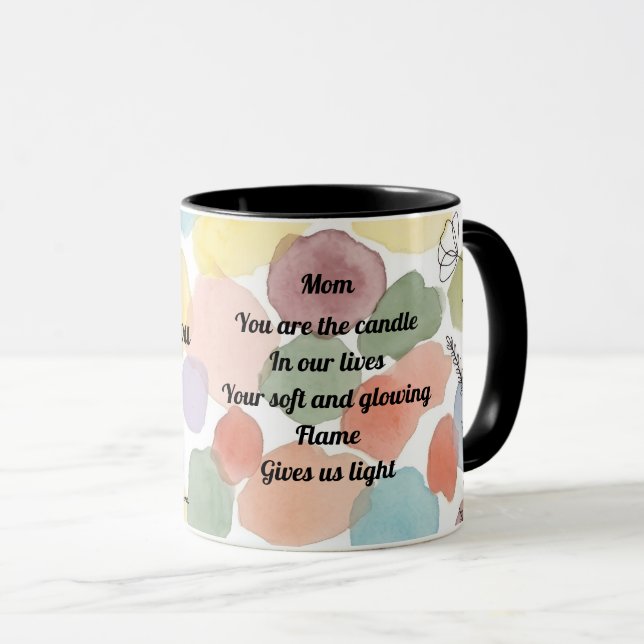 Mug Poème de la Fête des Mères (Devant droit)
