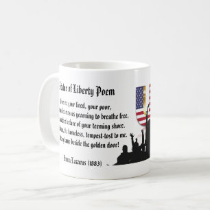 Mug Poème de la statue de la Liberté, Une nation d'imm