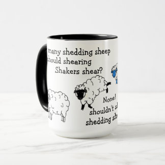 Mug Poème de langue tordue pour les moutons et les agn