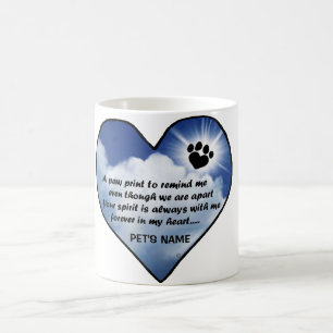 Mug Poème de mémorial de Pawprint