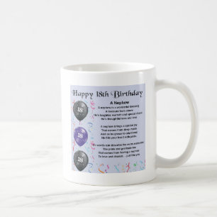 Mug Poème de neveu - 18ème anniversaire