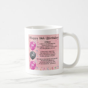 Mug Poème de nièce - 18ème anniversaire