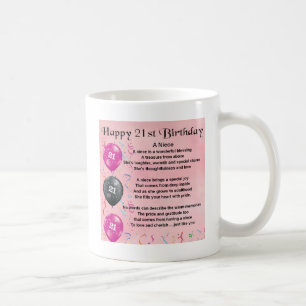 Mug Poème de nièce - 21ème anniversaire