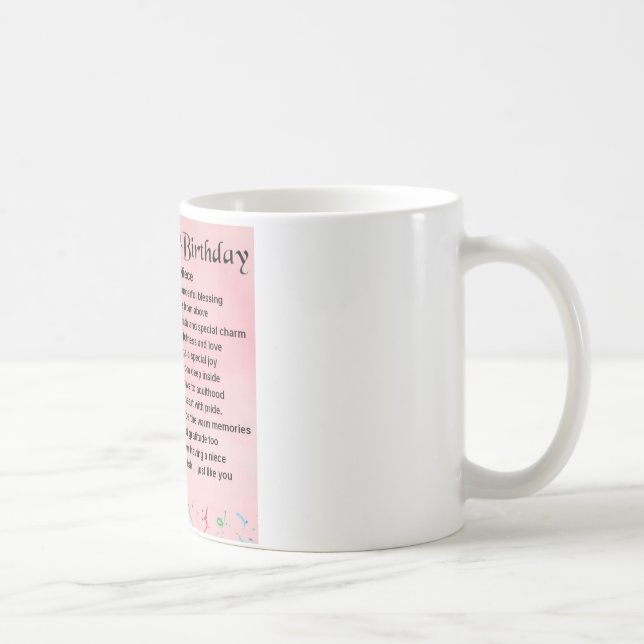 Mug Poème de nièce - 30ème anniversaire (Droite)