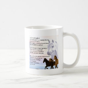 Mug Poème de petite-fille - conception de chevaux