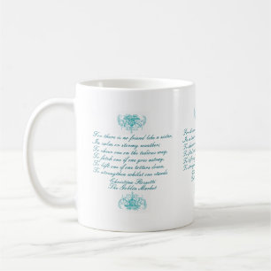 Mug Poème de Soeurs par Christina Rossetti Encre Turqu