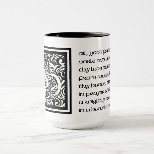 Mug Poème de style médiéval pour un noble père (Centre)