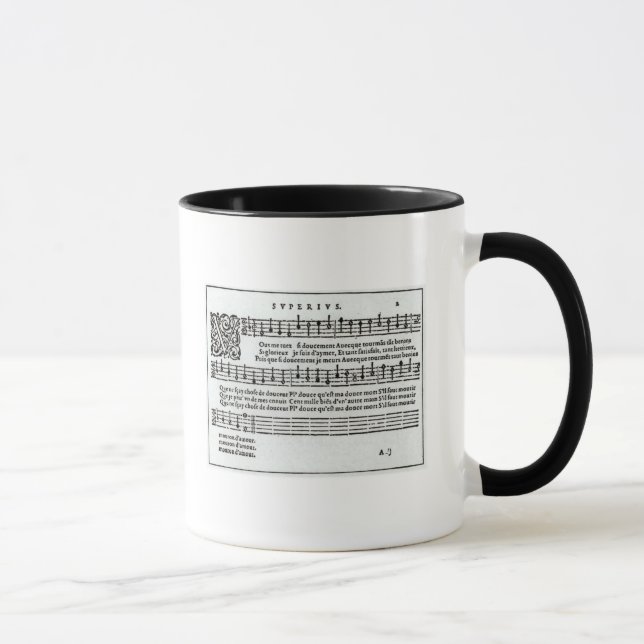 Mug Poème en musique par Jean Antoine de Baif (Droite)