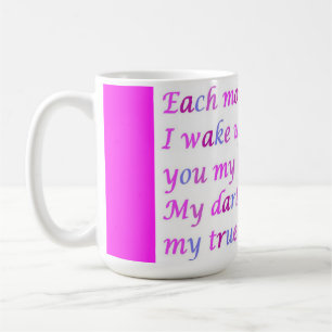 Mug Poème pour un être cher mixte couleurs script