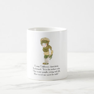 Mug Poème Vintage California Artichoke Vegetable Rhyme