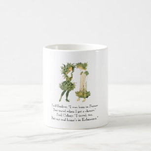 Mug Poème vintage Endive Celery Rhyme Filles mignonnes