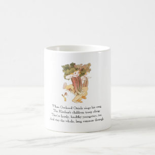 Mug Poème vintage Rhubarb Rhyme végétal Cute Kid Mu
