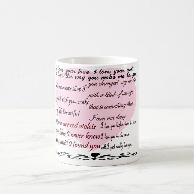 Mug poèmes d'amour, poésie d'amour (Centre)