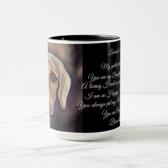 Mug Poésie du Labrador Retriever (Centre)