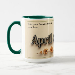 Mug Poésie Personnalisée en Fleur Cadeau Esthétique
