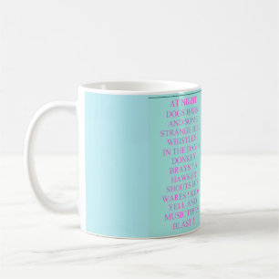 Mug Poésie sur la couleur de nuit bleu ciel