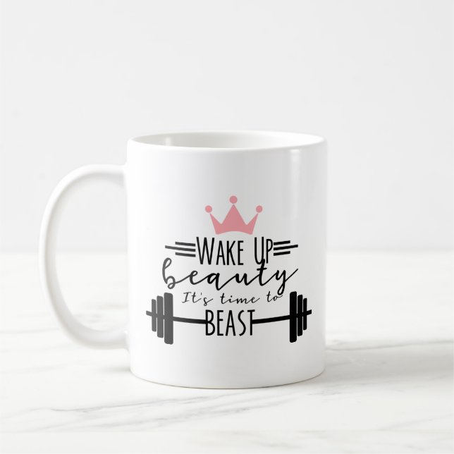 Mug Poids de la femme personnalisée Lifting Fitness (Gauche)