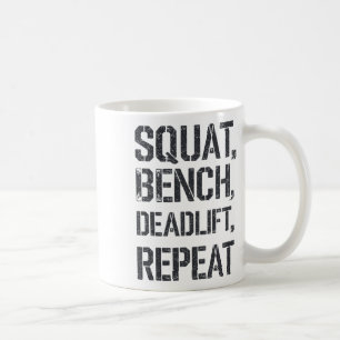 Mug Poids du banc de squat levage à répétition Gym Tee