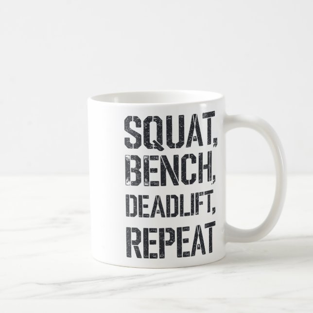 Mug Poids du banc de squat levage à répétition Gym Tee (Droite)