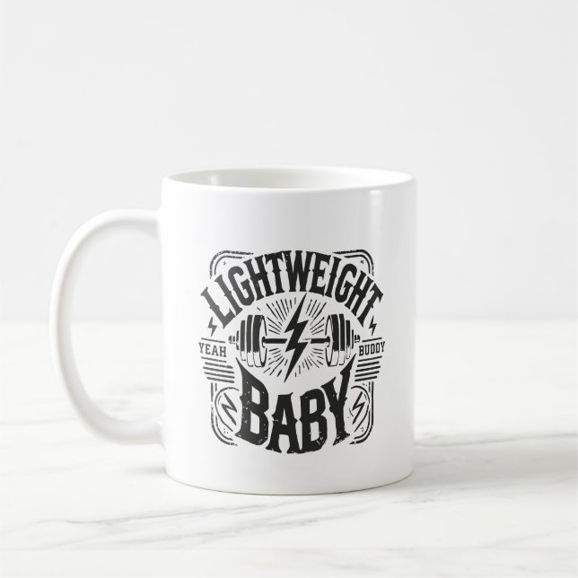 Mug Poids léger bébé - Bodybuilding Gym Motivational (Gauche)