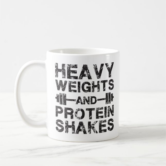 Mug Poids lourds et tremblements de protéines - entraî (Gauche)
