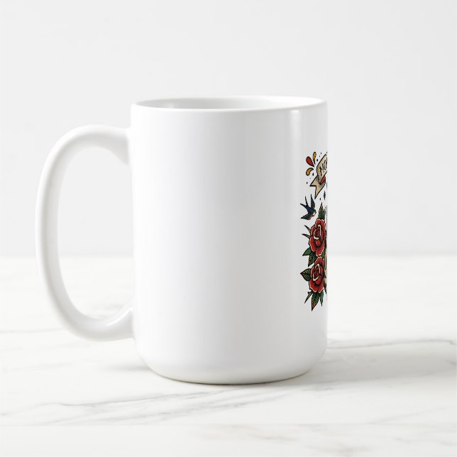 Mug Poignard de chat préféré de maman Rose Tatouage tr (Gauche)