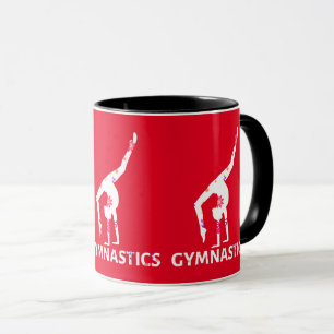 Mug Poignée d'alimentation à fleurs de gymnastique