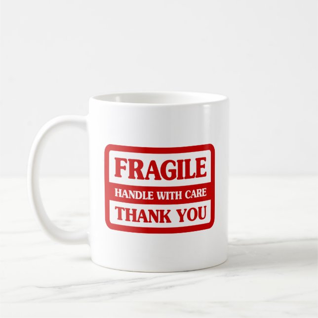 Mug Poignée Fragile Avec Soin (Gauche)
