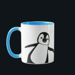 Mug Poignée personnalisée Nom Cute Peeking Penguin<br><div class="desc">Présentant notre Nom de Manutention Personnalisé Cute Peeking Penguin Mug, un cadeau délicieux et personnalisé pour tous les pingouins et amoureux des animaux. Cette tasse présente une adorable illustration de pingouin qui fait le tour du monde, ajoutant une touche de charme et d'humour à votre routine quotidienne de café ou...</div>