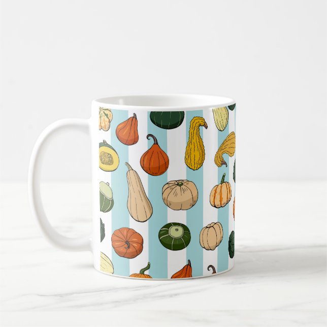 Mug Poignées à la main, rayées arrière - plan sans cou (Gauche)
