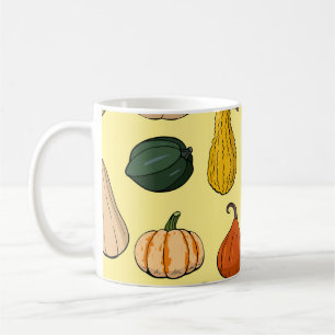 Mug Poignets dessinés à la main, motif de légumes sans